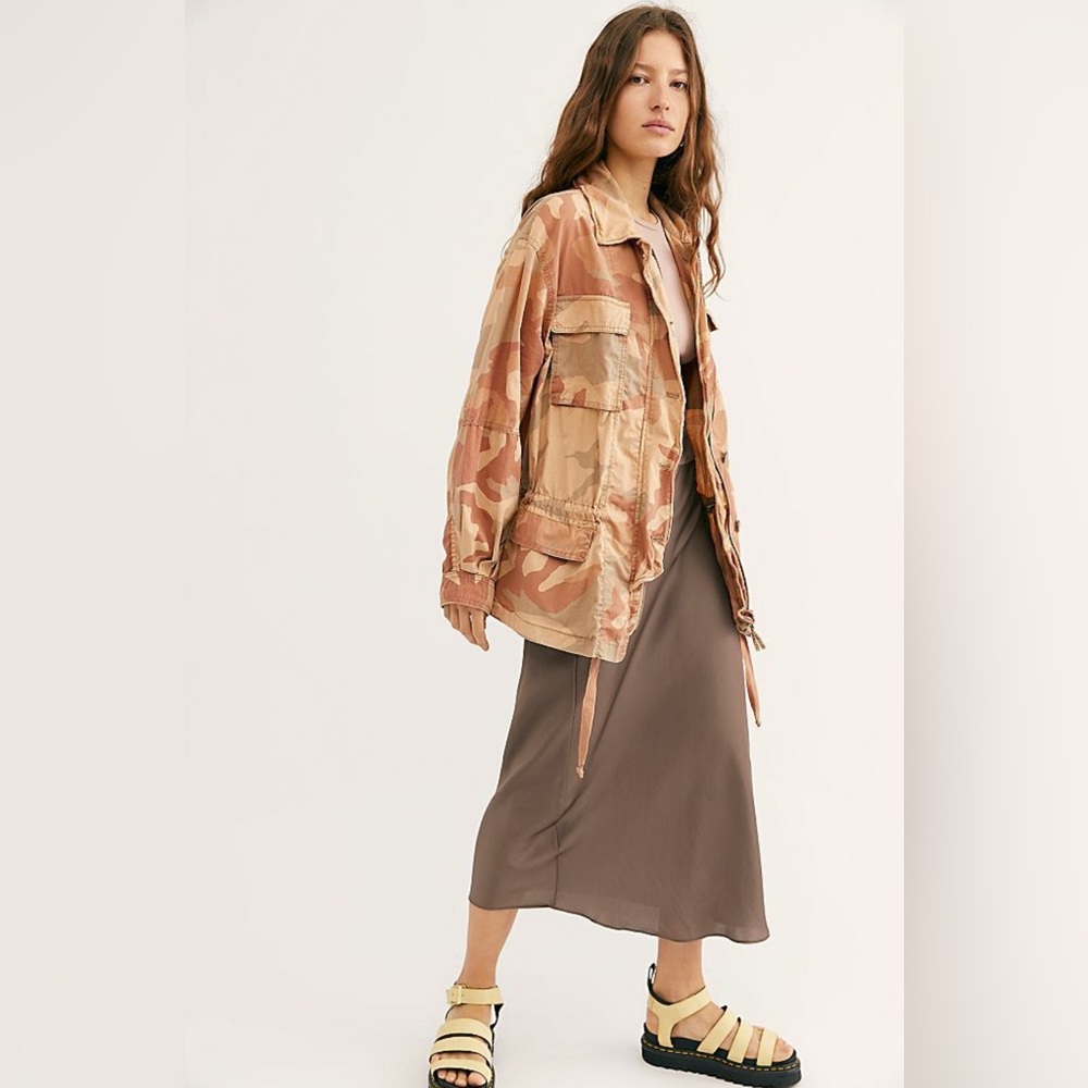 NWT: Free People Lead The way Camo Jacket